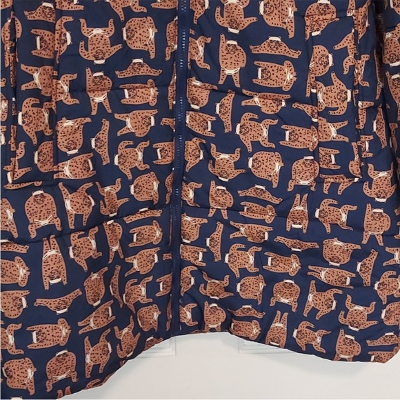 Compania Fantastica Sumo Cat Print Puffer Coat size Large - Picture 6 of 16